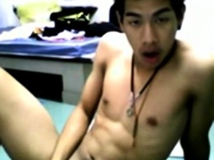 Cute Thai guy jerk and cum