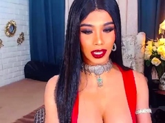 Super Hot Shemale Fucks Her Self