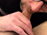 Cocksucker Andrew getting his friend's dick hard