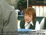 Subtitled busty Japanese post office reception handjob