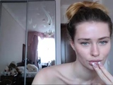 Curly Blonde Teen Records Solo Dildo Masturbation More at