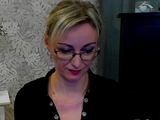 Amateur blonde German MILF LUXvanessa poses on webcam