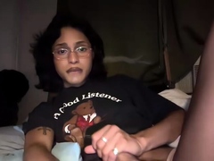 Shemale tranny enjoying solo masturbation