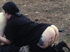 Ass and piss picnic for face fuck slut