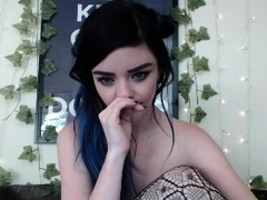 Amateur Teen with Huge Dildo Masturbating on Webcam