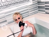 Tasty amateur blonde babe masturbating on web cam