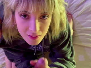 Amateur blonde vanessa cage gives pov blowjob