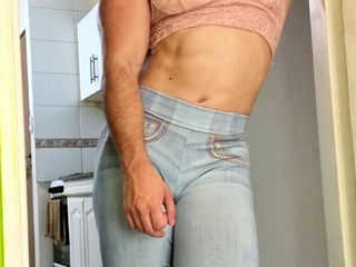 Amateur striptease and Solo masturbation