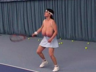 Beautiful Brunette Big Boobs Rides Fake Cock