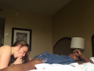 Interracial Blowjob She Loves BBC