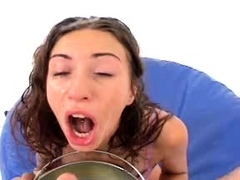 Amateur slut teen enjoys pov blowjob and hard fuck action